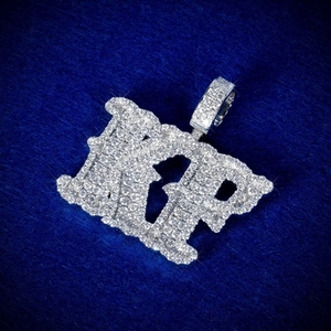 Custom VVS Moissanite Letter Name Pendant 925 Sterling <b>Silver</b> Iced Out Round Brilliant Cut <b>Initial</b> <b>Necklace</b> Jewelry - Product Image 6