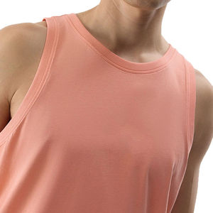 เสื้อกล้ามออกกำลังกายทรงเข้ารูปสำหรับผู้ชาย สีคอรัล ผ้าถัก ทรงกล้ามเนื้อ คอโอ ระบายอากาศได้ดี สวมใส่สบาย ผลิตจากโพลีเอสเตอร์ - Product Image 6