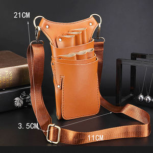 PU Leather Dog Salon Barber Hairdressing Scissor Shears Holster Hair Stylist Tools Bag Hairdresser Scissors Bag for Pet - Product Image 5