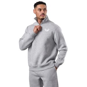 Mens Classic Quarter Zip Fleece <b>Waterproof</b> Streetwear <b>Jacket</b> Long Sleeve Workout Pullover <b>Lightweight</b> <b>Running</b> Gym Embroidery - Product Image 1