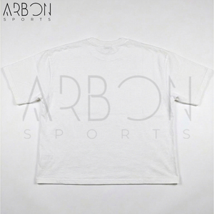 Camiseta Oversize Blanca de Algodón Premium con Estampado Gráfico Abstracto Multicolor, Estilo Urbano, Diseño Desgastado Personalizado - Product Image 2