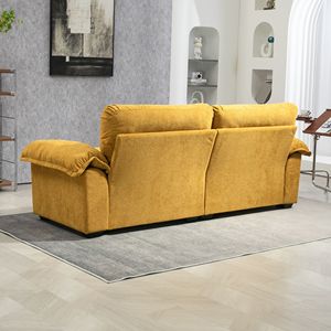 84\" Chenille Deep Seat Recliner Sofa with Memory Foam <b>Small</b> Loveseat and 2 Throw <b>Pillows</b> for Living Room Apartment - Product Image 6