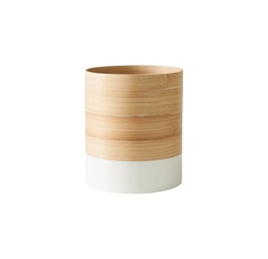 Porta Utensilios de Madera Pintada de Blanco Hecho a Mano, Organizador Decorativo de Bambú para Cocina, Contenedor de Almacenamiento para Cubiertos - Product Image 3