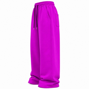 Soft Fleece Streetwear Winter Women's Oversized Jogger Pants Relaxed Fit Organic Cotton Blend Elastic Waist Casual Lounge - Product Image 3