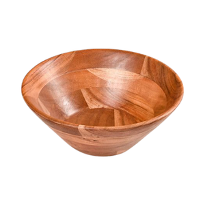 Eco-Friendly Large Round Acacia <b>Wood</b> Salad Bowl Polished Natural <b>Wood</b> <b>Fruit</b> Bowl for Parties and Holidays Holiday Gift - Product Image 1