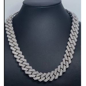 18MM 20 Inches <b>Iced</b> Cuban Link <b>Chain</b> 925 Sterling Silver Plated Thick Miami Luxury Statement Hip Hop <b>Chain</b> - Product Image 1