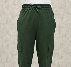 Pantalones Deportivos Cargo Verde Oscuro para Hombre, Cintura Elástica, Bolsillos Laterales, Transpirables, para Otoño - Product Image 2