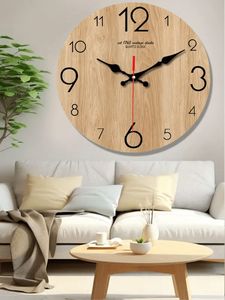 MEJOR DECORACIÓN DEL HOGAR DE MADERA GRANDE Reloj de pared de madera Círculo láser Reloj de pared de salón de madera - Product Image 5