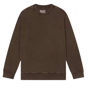 ชุดเสื้อสเวตเชิ้ตคอกลมโอเวอร์ไซส์สำหรับผู้ชาย สีพื้น ผ้าฝ้ายเฟรนช์เทอร์รี่ สวมใส่สบายๆ สำหรับฤดูใบไม้ร่วง - Product Image 3