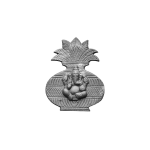 Purna Kalash Aluminum Wall Mounted Statue Cast <b>Iron</b> Ganesha Pot Fence Insert Luxury Villa Entryway Guardrail Mangal Kalasha Sign - Product Image 4