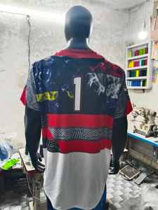 Superbe fabrication Sialkot Pakistan, vêtements de sport Long Mission, chemise de baseball sublimée avec 2 boutons, chemise de baseball personnalisée. - Product Image 2