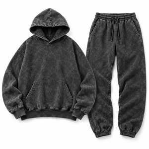 Conjunto Deportivo para Hombre, Sudadera con Capucha y Pantalones Joggers, 100% Algodón, Ropa para Entrenamiento y Jogging, Personalizable OEM, Estampado Sólido - Product Image 2