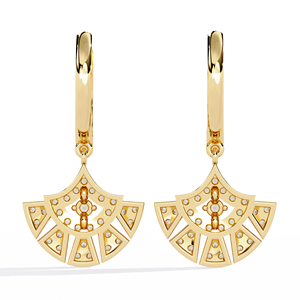 Pendientes de Aro ZISMA para Mujer, Estilo Art Deco, con Diamantes CVD de Laboratorio, Chapados en Oro de 18K, Tipo Araña, para Regalo - Product Image 4