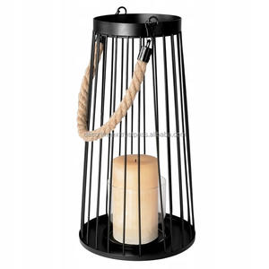 Lanterne cylindrique en métal robuste personnalisée pour la maison et les événements de fête pour les mariages de Noël fabriqué en Inde - Product Image 1