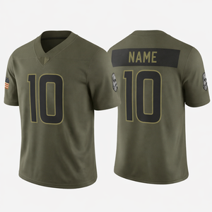 เสื้อฟุตบอลอเมริกันแบบสั้น ระบายอากาศได้ดี ไซส์พลัส ผลิตตามสั่ง (OEM) พร้อมบริการปักลายแบบซับลิเมชั่น สำหรับสโมสร ลีก และโรงเรียน - Product Image 1