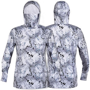 T-shirts de pêche à manches longues pour hommes en bambou recyclé, respectueux de l'environnement, avec protection UV UPF50+, évacuation de l'humidité et masque intégré - Product Image 4