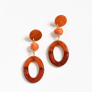 Pendientes de Aro de Resina Acrílica con Diseño de Leopardo para Mujer, Modernos, Geométricos, Circulares, para Fiestas y Bodas - Venta al por Mayor - Product Image 1