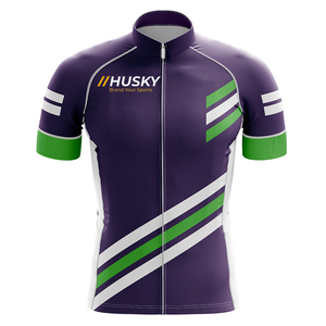 Jersey de Ciclismo Personalizado Azul de Manga Corta, Ecológico, 100% Poliéster, Unisex, Alta Elasticidad, Logotipo Frontal - Product Image 5