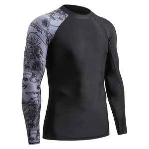 Rashguard de BJJ Verde Transpirable con Estampado por Transferencia Térmica, Sin Decoloración ni Desprendimiento, Ajuste Ceñido, 220g, ¡Gran Venta! - Product Image 5