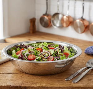 Bol mélangeur en acier inoxydable robuste pour la vente en gros |   Bol à salade en métal de qualité alimentaire, ustensiles de cuisine et de table professionnels - Product Image 1