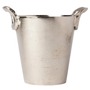 Antique Silver Trophy Ice Bucket Vintage Metal <b>Wine</b> Chiller with Coordinate Engraving Rustic Pedestal Champagne Bucket - Product Image 4