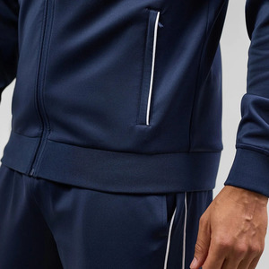 Último Diseño OEM Personalizado, Chaqueta y Pantalón con Cierre Completo en Azul Marino, Traje Deportivo de Dos Piezas para Hombre, Ropa Deportiva Transpirable - Product Image 6