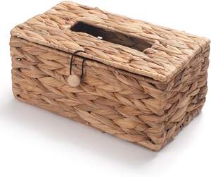 Caja de pañuelos rectangular de jacinto de agua, hecha a mano, ecológica, portátil, de alta calidad, estilo vintage, con logotipo de color personalizado, la mejor opción. - Product Image 2