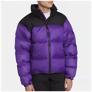 New Design Men's Puffer <b>Jacket</b> Warm <b>Hooded</b> Zipper Breathable <b>Soft</b> <b>Shell</b> Turtleneck Collar Winter Outdoor men's <b>jackets</b> - Product Image 4