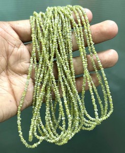 Meilleur prix pour des perles de diamant vert naturel non taillées de 2 mm et 3 mm, certifiées, brutes, pour la fabrication de bijoux, brins de 16 pouces - Product Image 3