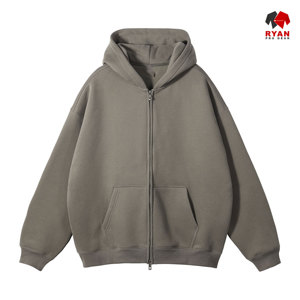 Sweat à capuche pour homme Ryan Pro Gear avec logo personnalisé sur le devant, fermeture éclair, respirant, coupe régulière, hiver, design ODM OEM - Product Image 5