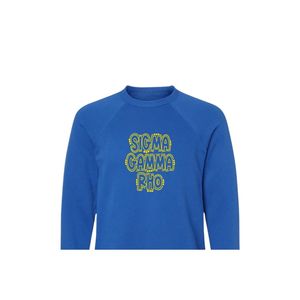 Sudadera Personalizada con Diseño Vintage de los 80s de Sigma Gamma Rho, Sudadera Informal con Cuello Redondo para Mujer, Gráfico de Letras Griegas, Estilo Retro - Product Image 1