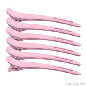 Lot de pinces crocodiles noires personnalisées, robustes et à grande force de maintien, en plastique professionnel, pour un coiffage et un sectionnement faciles à la maison et en salon - Product Image 2