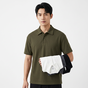Polo en coton à manches courtes pour homme, couleur unie, respirant, style décontracté, coupe classique - Product Image 6