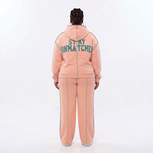 Survêtement à capuche pour femmes grandes tailles, fermeture éclair intégrale, imprimé, coupe ample décontractée, streetwear, chaud pour l'hiver, design 2 en 1 - Product Image 2