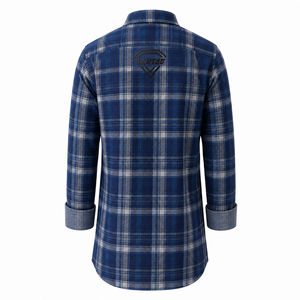 Chemise à carreaux pour homme, sur mesure, en coton, à manches longues, boutonnée, en flanelle, coupe ajustée, décontractée, haut de gamme, vente en gros - Product Image 2