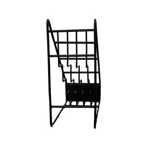 3 Tier Standing Type Modern Wire Black Iron Metal Countertop Non-folding Wine Water Bottle <b>Storage</b> <b>Rack</b> Handmade <b>Kitchen</b> Bar - Product Image 5