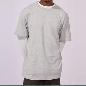 Regular Fit Casual Fashion T-Shirt Plus Size Wholesale Heavyweight 250 Gsm 100% Cotton Material Comfortable <b>Plain</b> Tee Quick Dry - Product Image 6