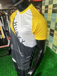 Camiseta de Fútbol Sublimada Personalizada, Jugador 00, Amarillo, Azul Marino, Blanco, Transpirable, de Secado Rápido, Poliéster, con Cordón, Manga Corta, Corte Regular - Product Image 3