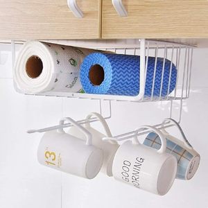 Hooked Multipurpose 15" Utility Basket Sturdy Steel Wire <b>Storage</b> <b>Solution</b> Curved Easy Grab Handles Decorative OrganizatioN - Product Image 5