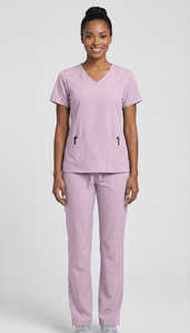 Premium Woven Spandex Hospital <b>Scrub</b> <b>Clothing</b> Set Lightweight Nursing Uniform with Functional Pockets Workwear - Product Image 2