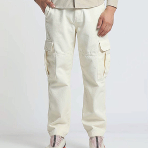 กางเกงคาร์โก้ลำลองคุณภาพสูงหลายกระเป๋าสำหรับผู้ชาย โลโก้สั่งทำได้ สีพื้น กันน้ำ ระบายอากาศได้ดี ผ้าแคนวาสน้ำหนักเบา ราคาถูก - Product Image 1