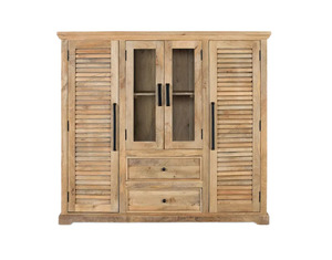 Nouvelle armoire de style contemporain de luxe en bois de manguier massif, armoire de rangement pour vêtements en bois de style européen pour chambre à coucher - Product Image 1