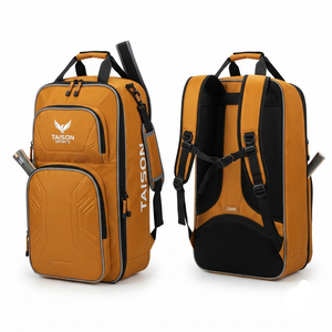TAISON SPORTS TS-SP-0322 168 GSM Heavy Duty PU 30-40L <b>Table</b> <b>Tennis</b> Gear Bag Red Black Cushioned Panel Custom Logo - Product Image 1