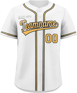 Camiseta de Béisbol Sublimada con Nombre Personalizado OEM, Camisetas de Béisbol Baratas de Poliéster, Camiseta de Béisbol Personalizada en Blanco - Product Image 3