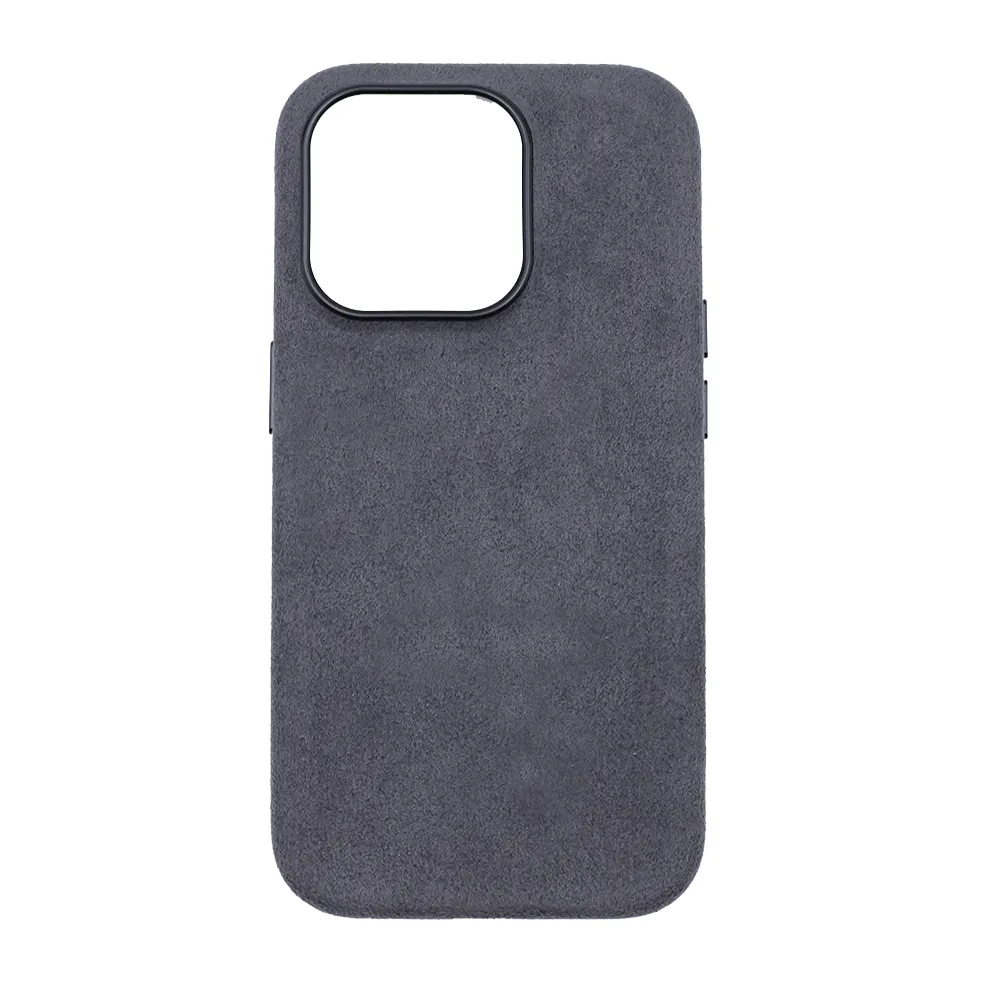 YTF-cuero lujoso de carbono para iPhone 14/15 Plus/Pro Max funda magnética para teléfono para Alcantara funda