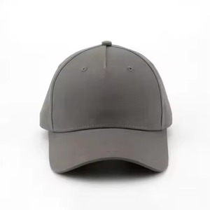 Casquette de baseball réglable 6 panneaux en coton gris 100 % respirante avec visière pour usage extérieur décontracté - Product Image 3