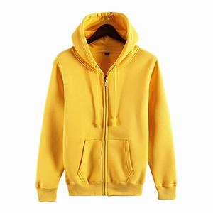 <b>Men's</b> Hooded Zipper Sweatshirt Solid Color 100% Cotton French Terry Casual Autumn Wear Regular Fit - Product Image 5