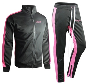 Wholesale Factory Direct Gym Wear Homme Stripe Sports Track Suit Men's Jogging Suit Blank Sweatsuit Set High Neck - Product Image 5