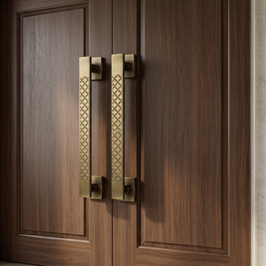 Premium Antique Brass Door <b>Handle</b> with Graphite Black Finish Heavy Duty | Long Pull <b>Handle</b> for Main Entrance Door Design - Product Image 2