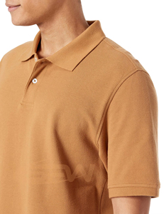 Polo en coton noir à manches courtes pour homme, couleur unie, décontracté, respirant, tissu Oxford, coupe classique - Product Image 6